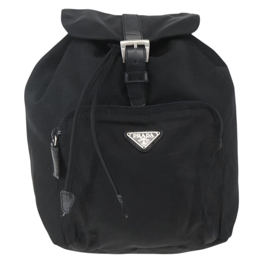 Prada Front Pocket Backpack Tessuto, BLACK, NYLON, Backpack