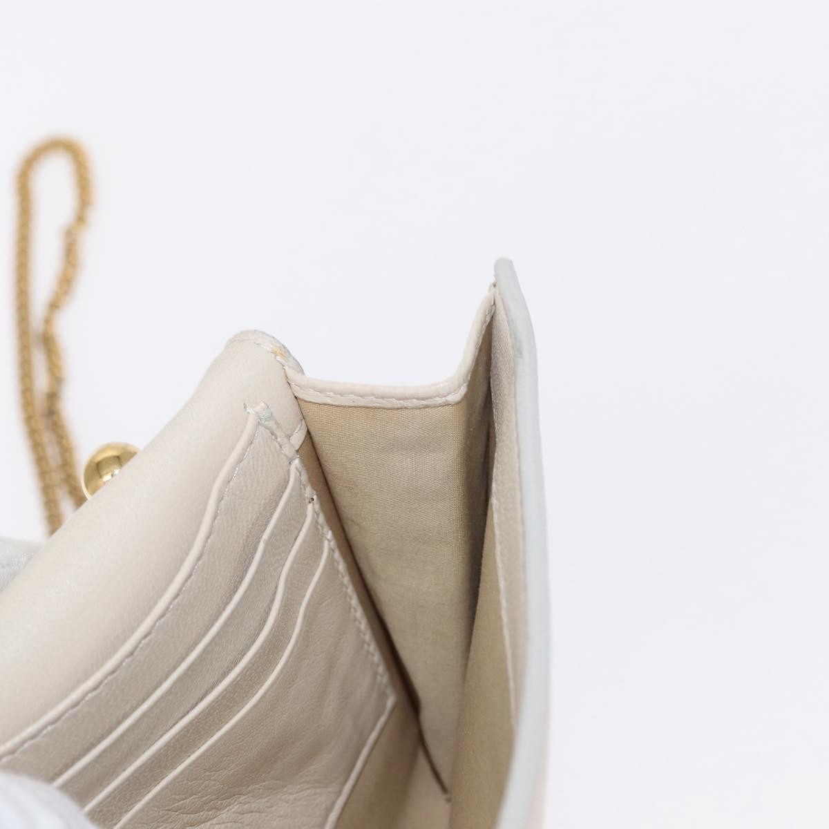 Chloe Chain Flap Crossbody Bag Leather, BEIGE, LEATHER, Shoulder bag