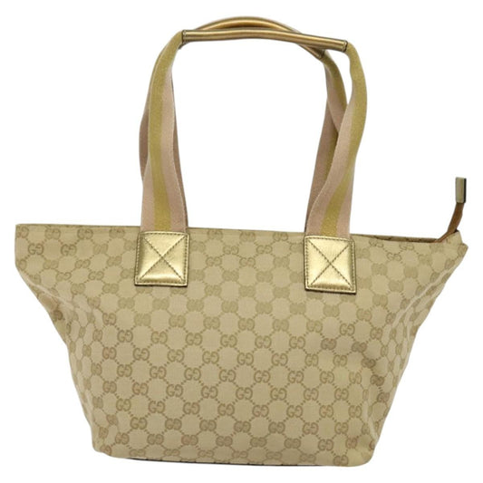 Gucci Web Zip Tote GG Canvas, Beige, Canvas, Tote Bag