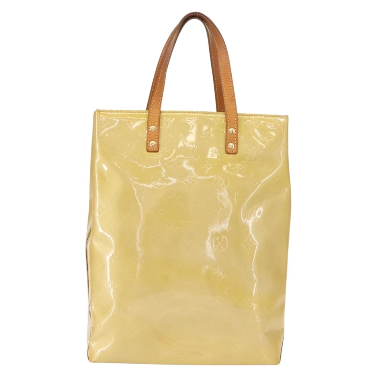 Louis Vuitton Reade Handbag Monogram Vernis, BEIGE, PATENT_LEATHER, Handbag