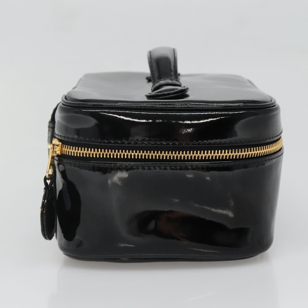 Chanel Vanity pouch Leather, BLACK, PATENT_LEATHER, Toiletry Case