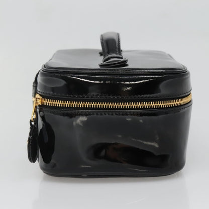 Chanel Vanity pouch Leather, BLACK, PATENT_LEATHER, Toiletry Case