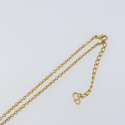Christian Dior D logo Pendant Necklace Metal, GOLD, METAL, Necklace