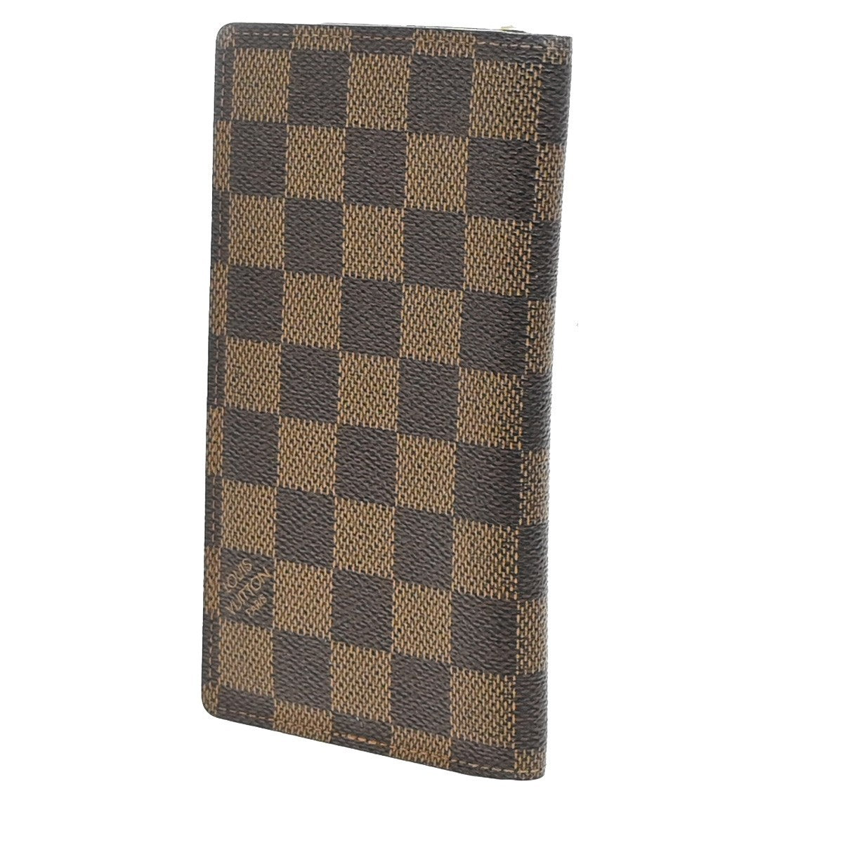 Louis Vuitton Checkbook Cover Damier, BROWN, CANVAS, Wallets