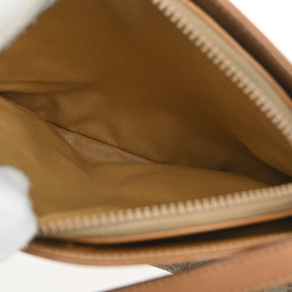 Celine Vintage Macadam Shoulder Bag Canvas and Leather, BROWN, CANVAS, Shoulder bag