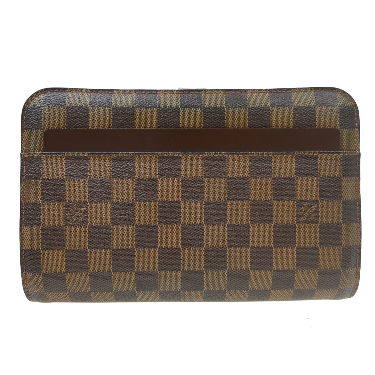 Louis Vuitton Pochette Saint Louis Damier, Brown, Canvas, Clutch