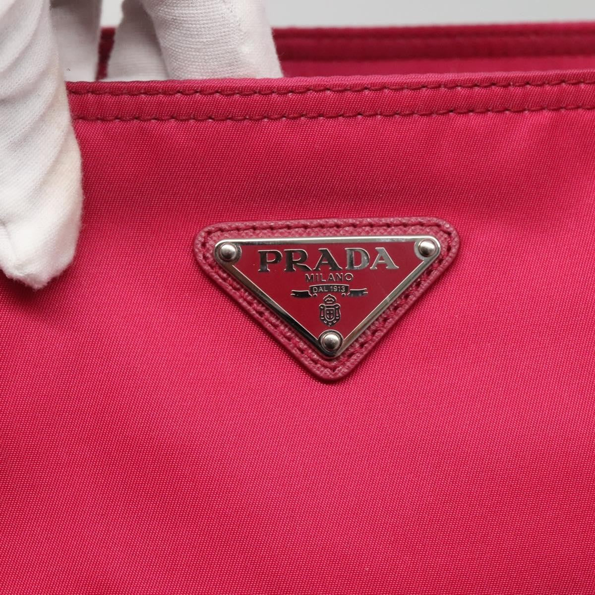 Prada Convertible Front Pocket Tote Tessuto, PINK, NYLON, Tote bag