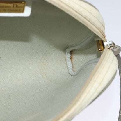 Christian Dior Vintage Honeycomb Shoulder Bag Canvas, WHITE, CANVAS, Shoulder bag
