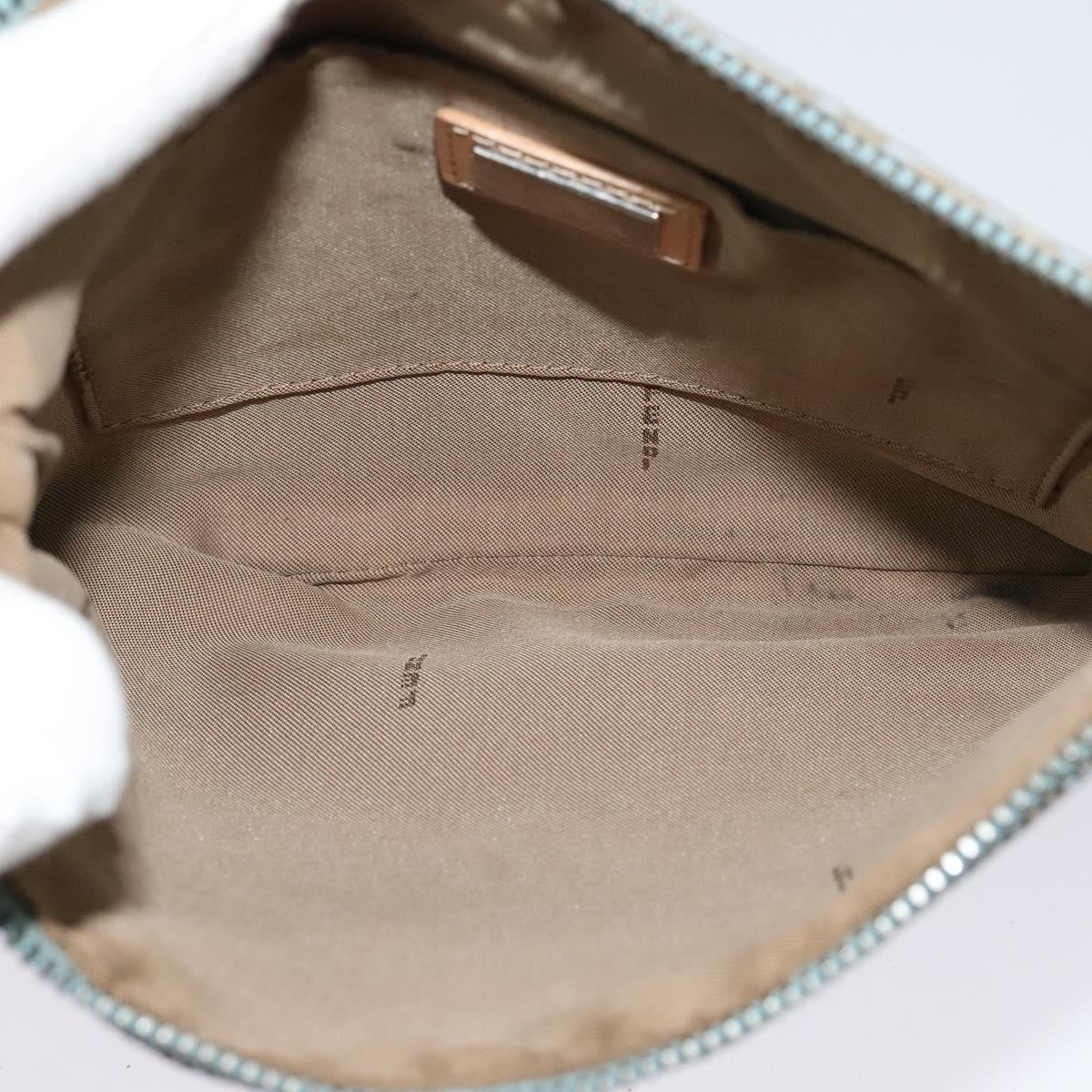 Fendi Vintage Flat Crossbody Bag Zucchino Canvas, BLUE, CANVAS, Shoulder bag