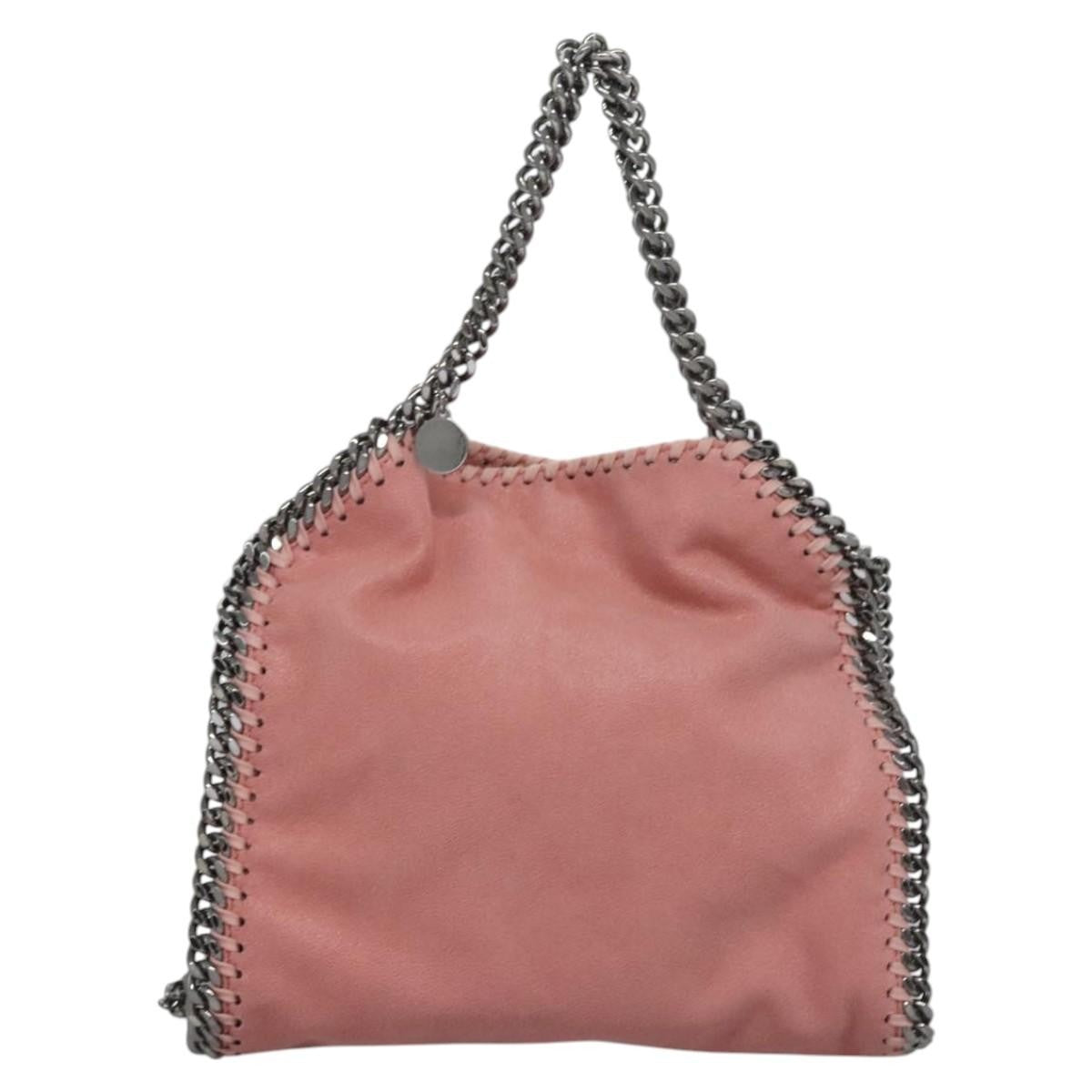 Stella McCartney Falabella Fold Over Crossbody Bag Shaggy Deer, PINK, POLYESTER, Crossbody bag