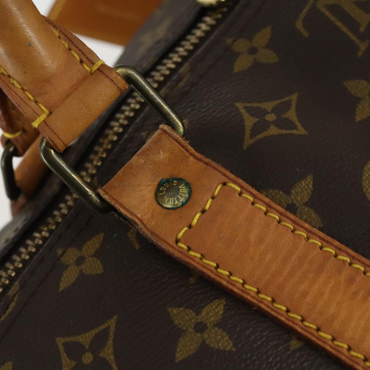Louis Vuitton Keepall Bag Monogram Canvas, BROWN, CANVAS, Travel bag