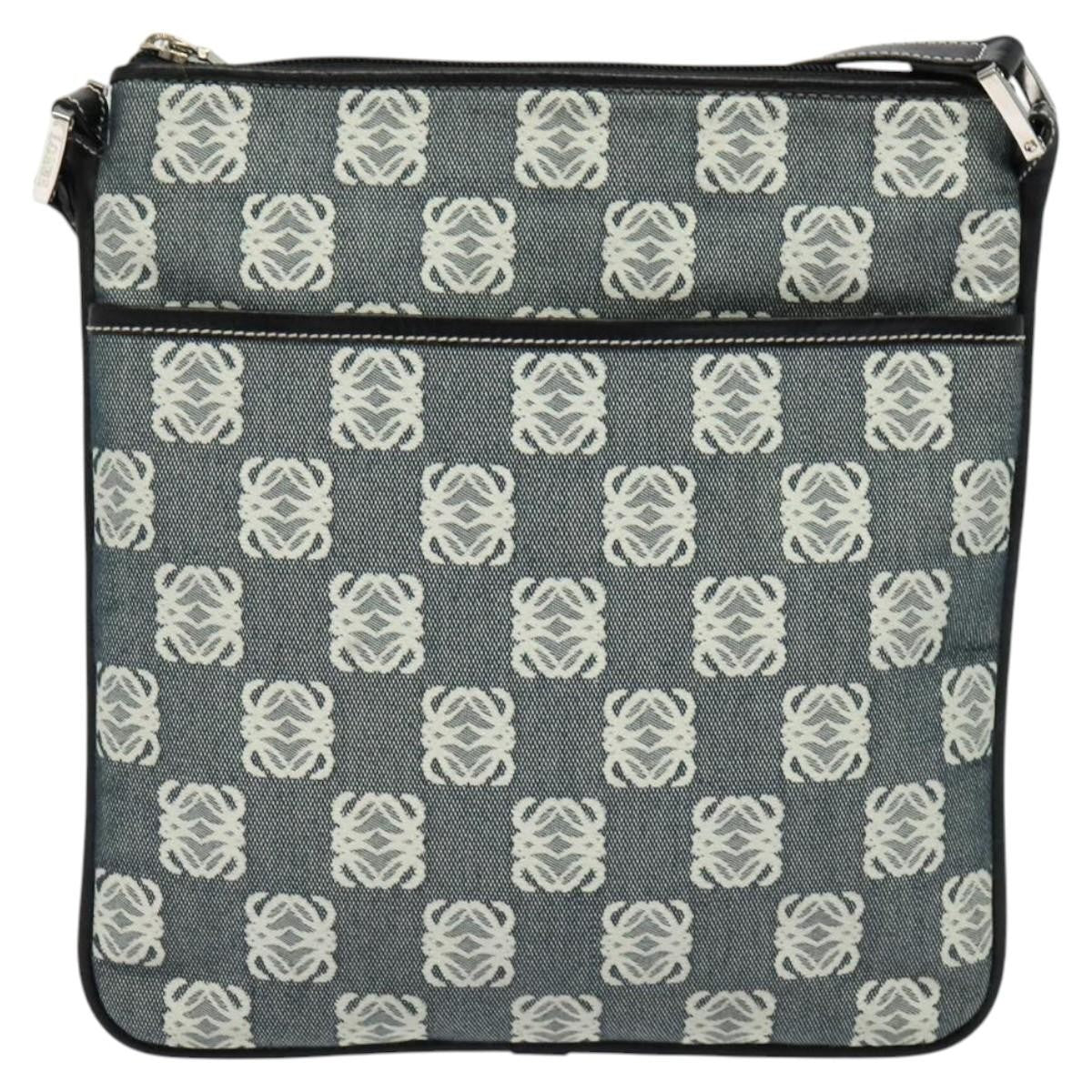 Loewe Anagram Shoulder Bag Canvas, GRAY, CANVAS, Shoulder bag