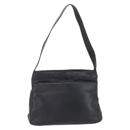 Loewe Anagram Shoulder Bag Leather, BLACK, LEATHER, Shoulder bag