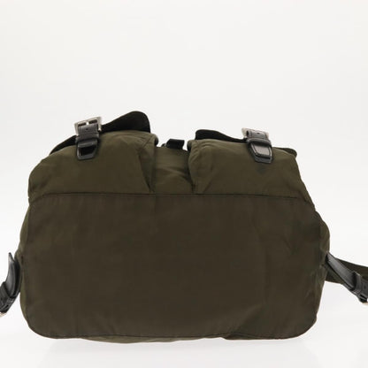 Prada Double Front Pocket Backpack Tessuto, KHAKI, NYLON, Backpack