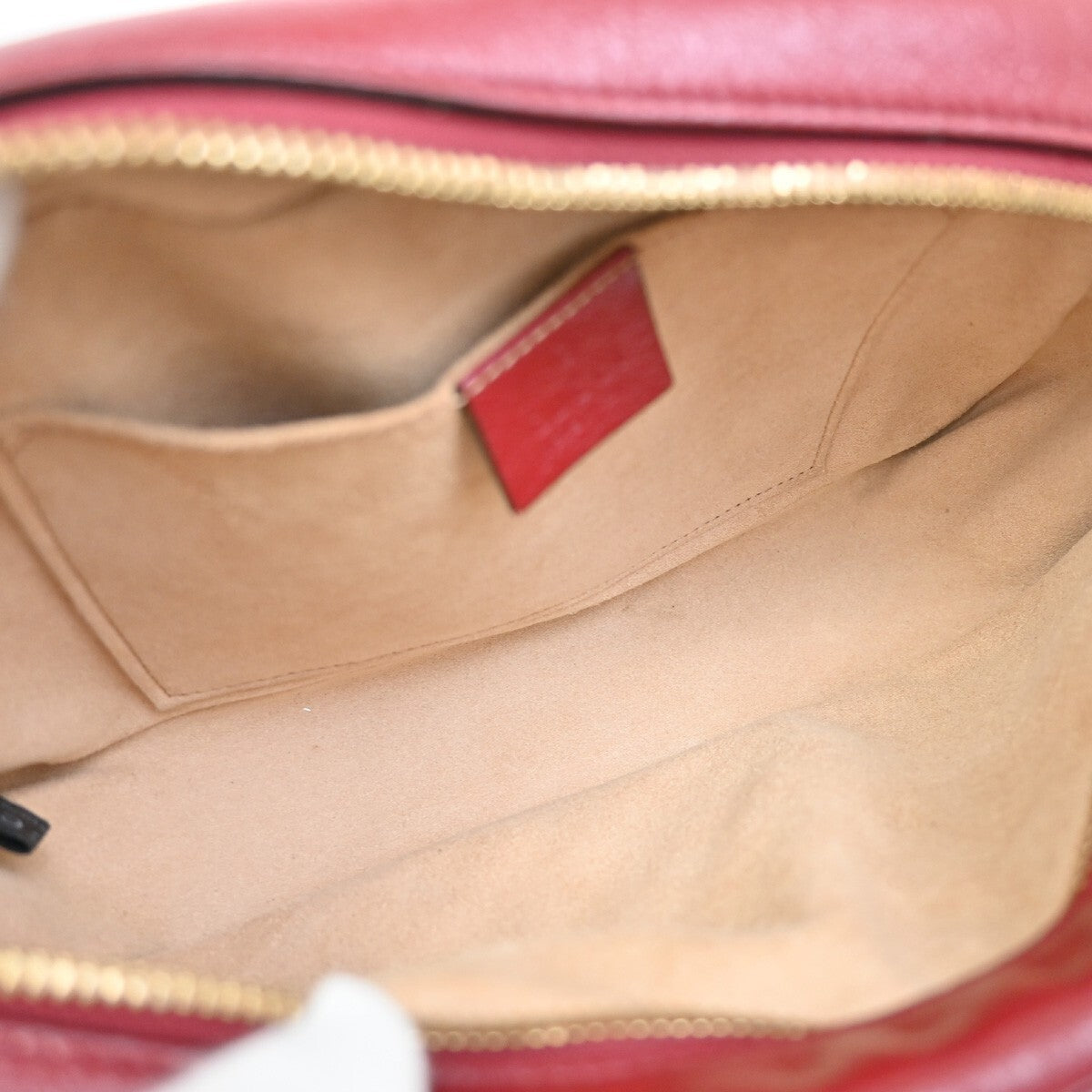 Gucci GG Marmont Shoulder Bag Diagonal Quilted GG Canvas with Leather, BEIGE, CANVAS, Shoulder bag