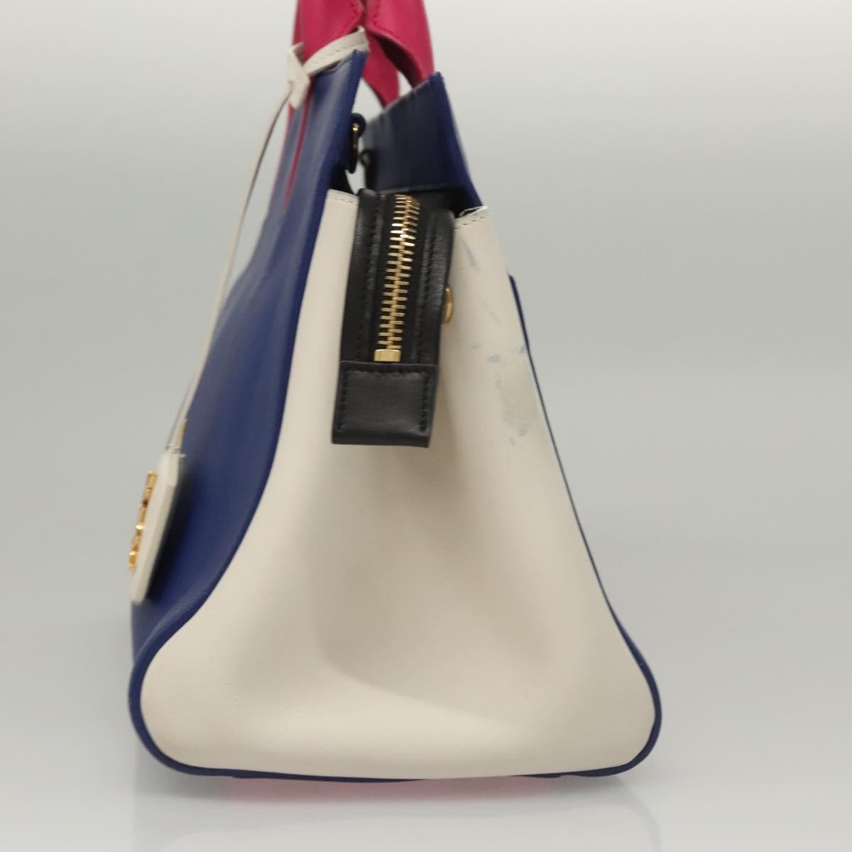 Saint Laurent Rive Gauche Cabas Leather, BLUE, LEATHER, Handbag