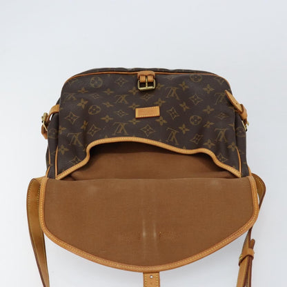 Louis Vuitton Saumur Handbag Monogram Canvas, BROWN, CANVAS, Shoulder bag