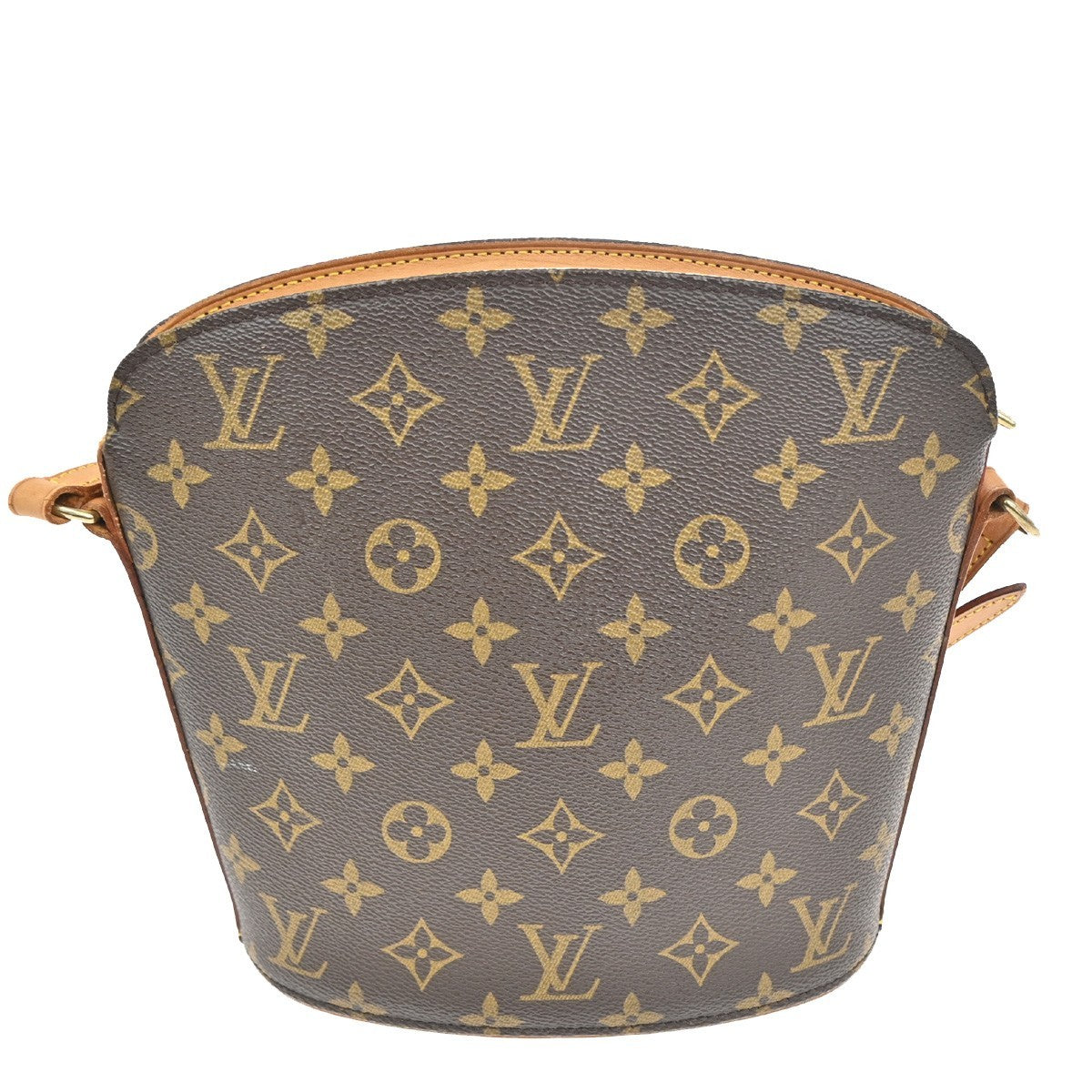 Louis Vuitton Drouot Handbag Monogram Canvas, BROWN, CANVAS, Shoulder bag