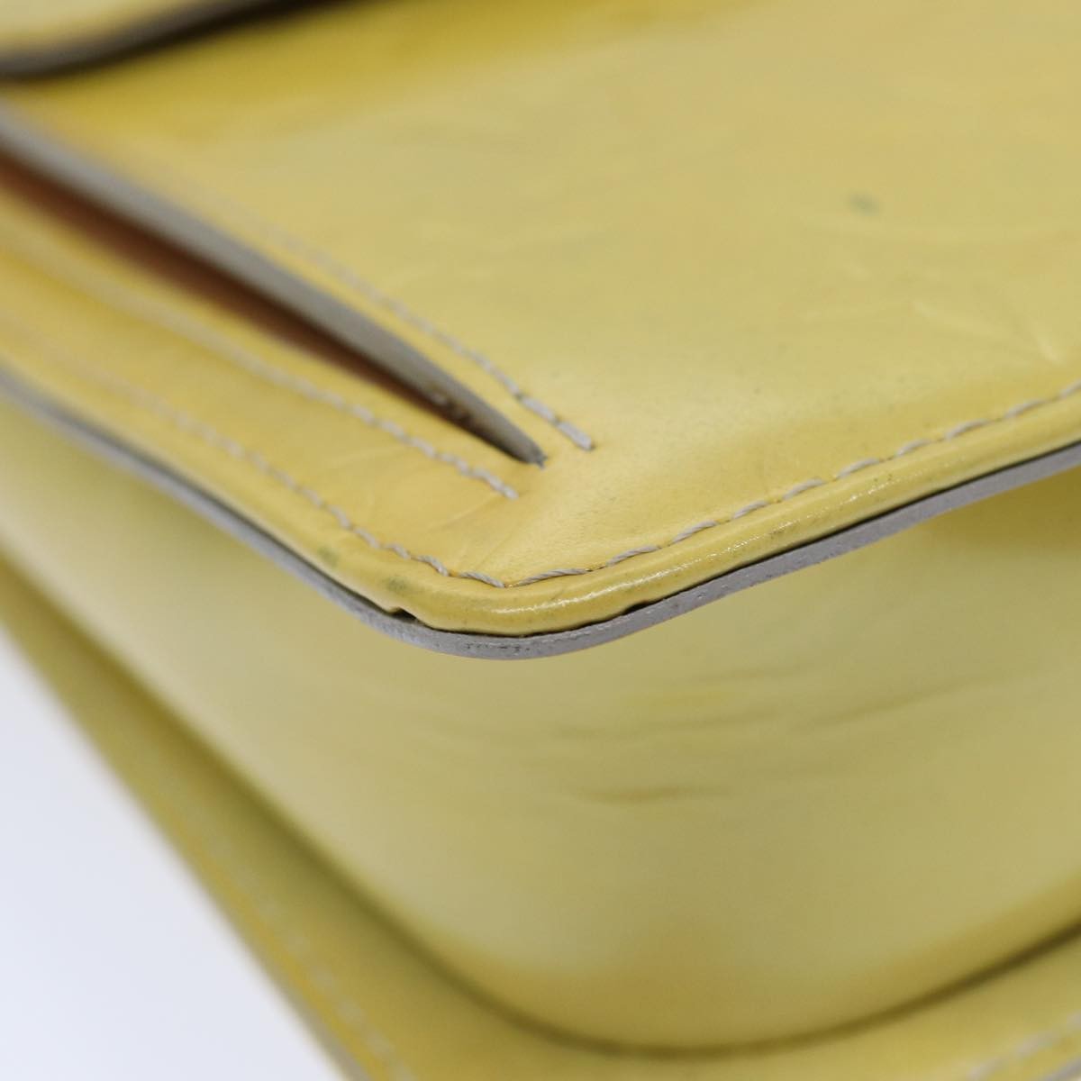 Louis Vuitton Mott Handbag Monogram Vernis, YELLOW, PATENT_LEATHER, Handbag