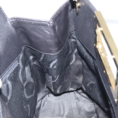 Salvatore Ferragamo Gancini Shoulder Bag Leather, BLACK, LEATHER, Shoulder bag