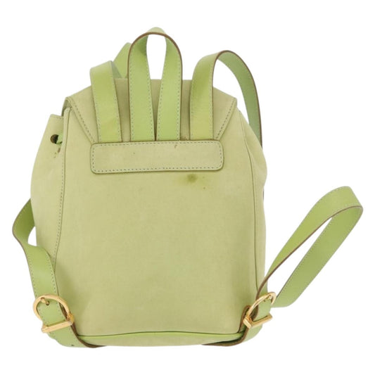 Salvatore Ferragamo Gancini Backpack Suede, GREEN, SUEDE, Backpack