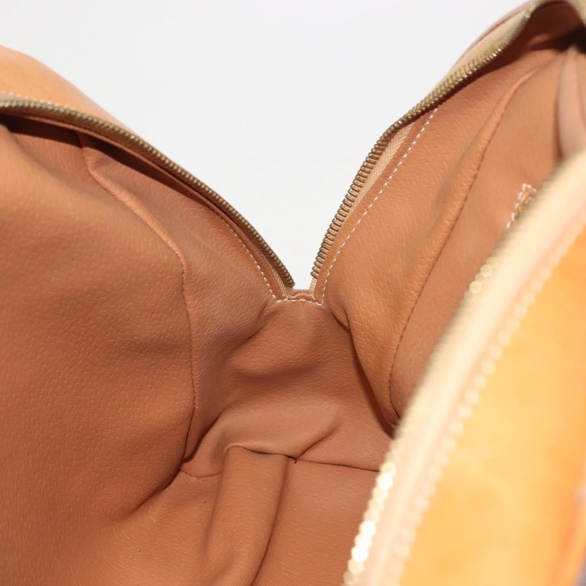 Celine Vintage Macadam Handbag Canvas and Leather, BROWN, CANVAS, Handbag