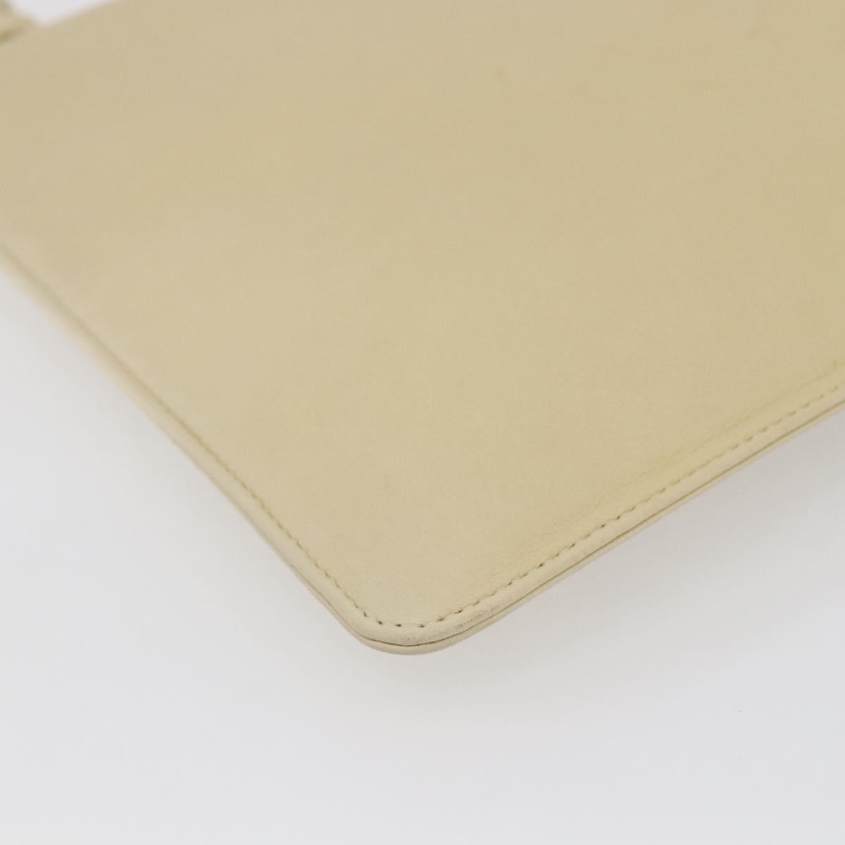 Chanel CC Pochette Quilted Caviar, BEIGE, LEATHER, Clutche & pouche