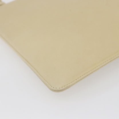 Chanel CC Pochette Quilted Caviar, BEIGE, LEATHER, Clutche & pouche