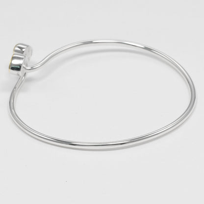 Tiffany & Co. Double Heart Lock Bangle Bracelet Sterling Silver with 18K Yellow Gold, SILVER, SILVER, Bracelet