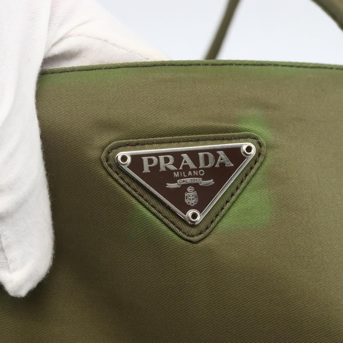 Prada Vintage Tote Tessuto, KHAKI, NYLON, Tote bag
