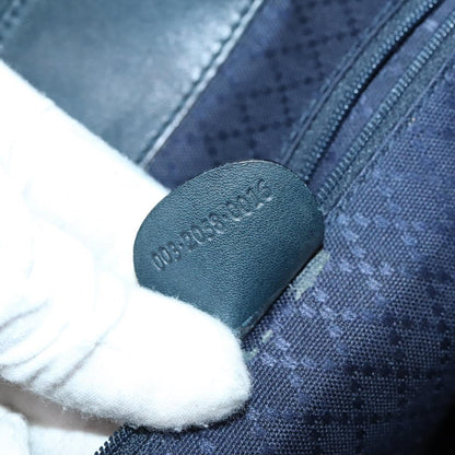 Gucci Vintage Bamboo Backpack Leather, NAVY, LEATHER, Backpack