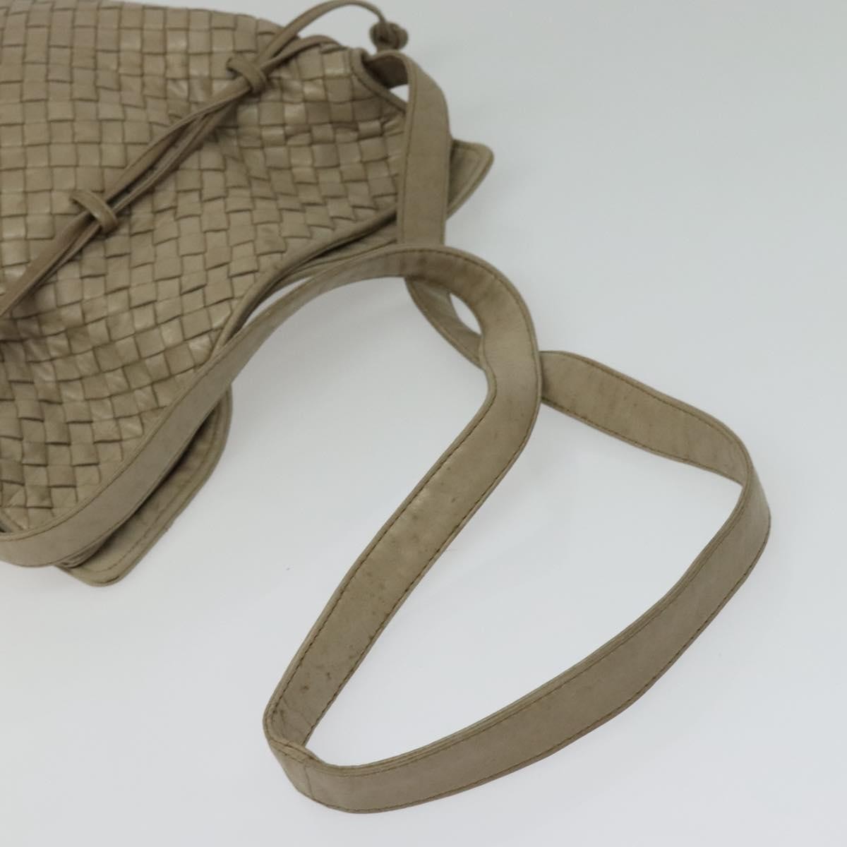 Bottega Veneta Drawstring Shoulder Bag Intrecciato Nappa, BEIGE, LEATHER, Shoulder bag