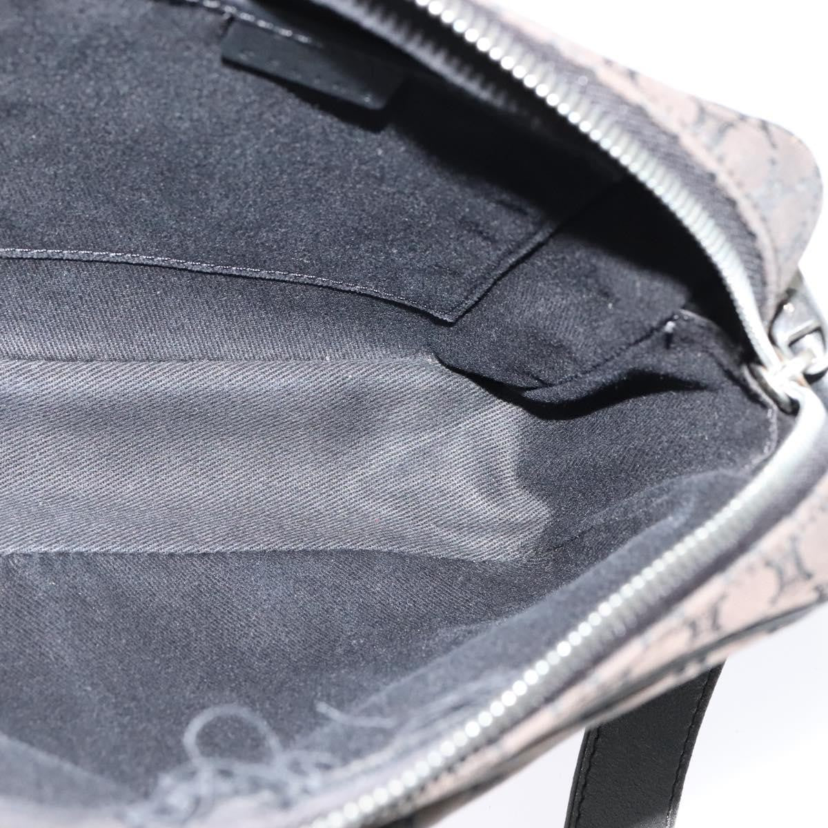 Celine Vintage Macadam Shoulder Bag Canvas, BLACK, CANVAS, Shoulder bag