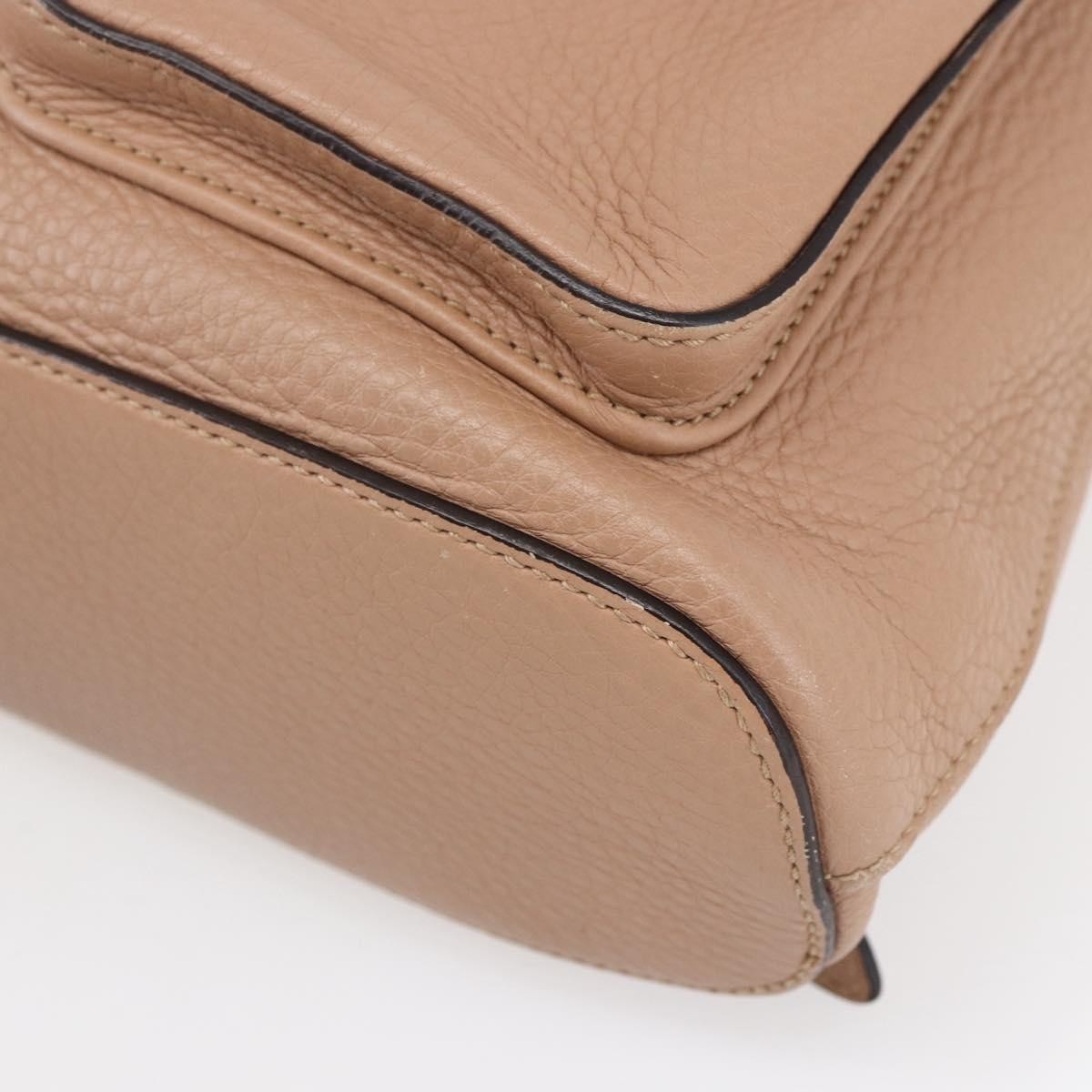 Gucci Vintage Bamboo Backpack Leather, BEIGE, LEATHER, Backpack