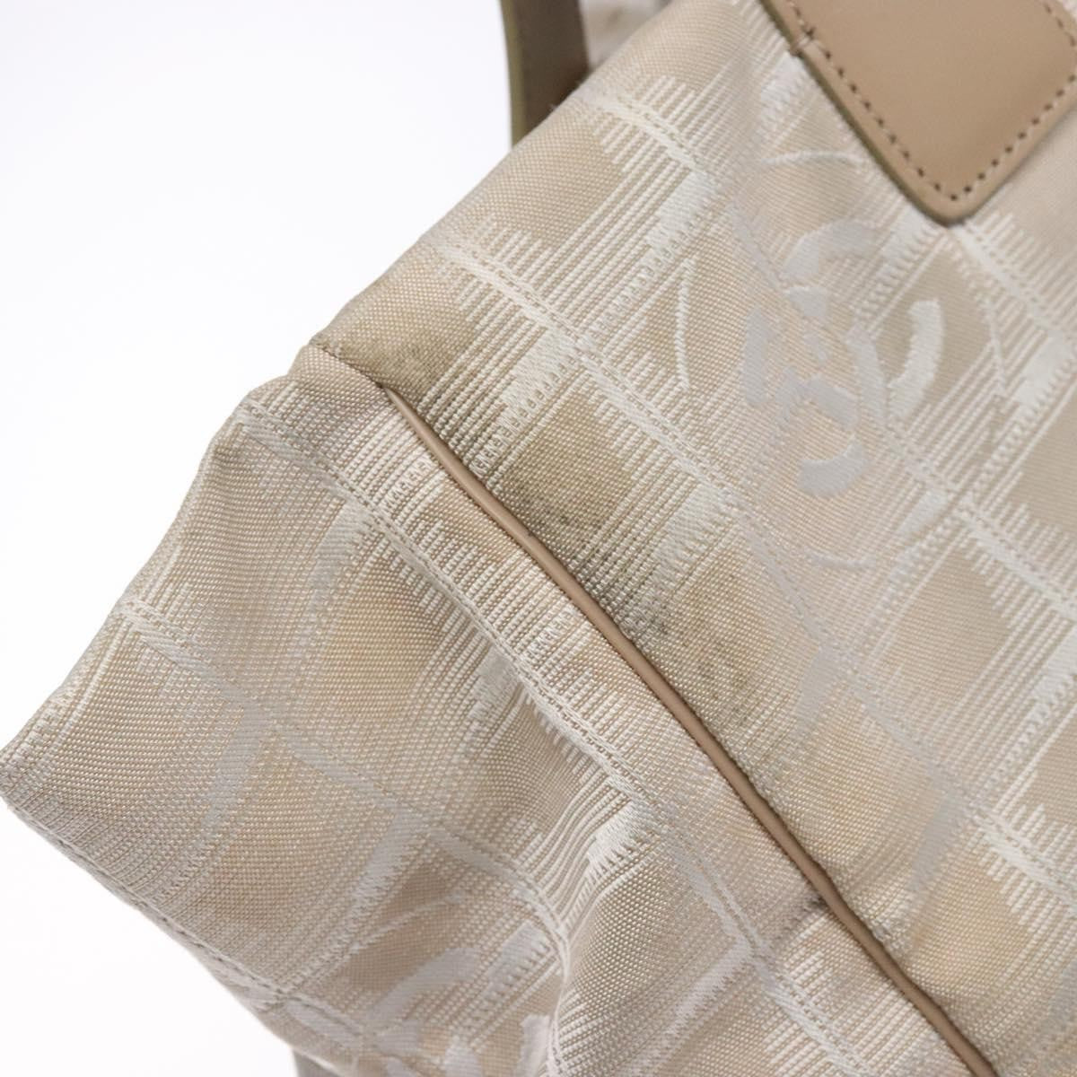 Chanel Travel Line Tote Nylon, BEIGE, NYLON, Tote bag