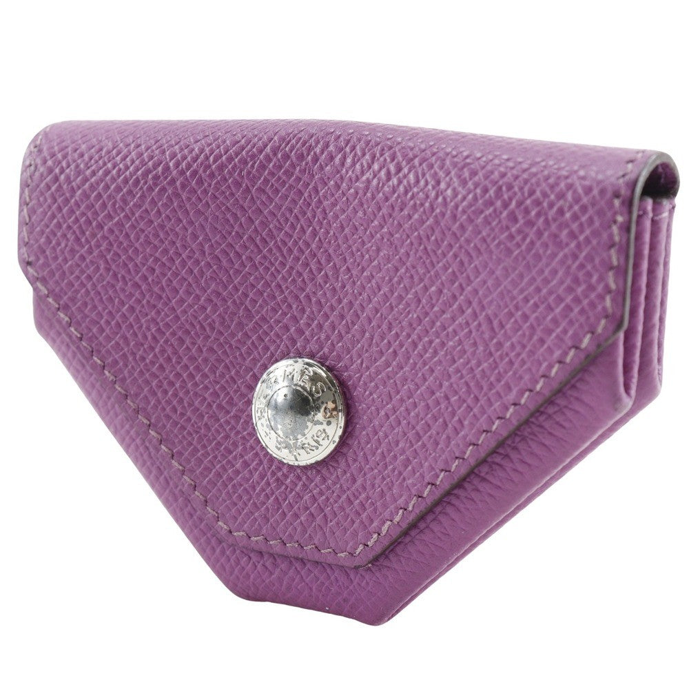 Hermes Le 24 Coin Purse Leather, PURPLE, LEATHER, Wallets