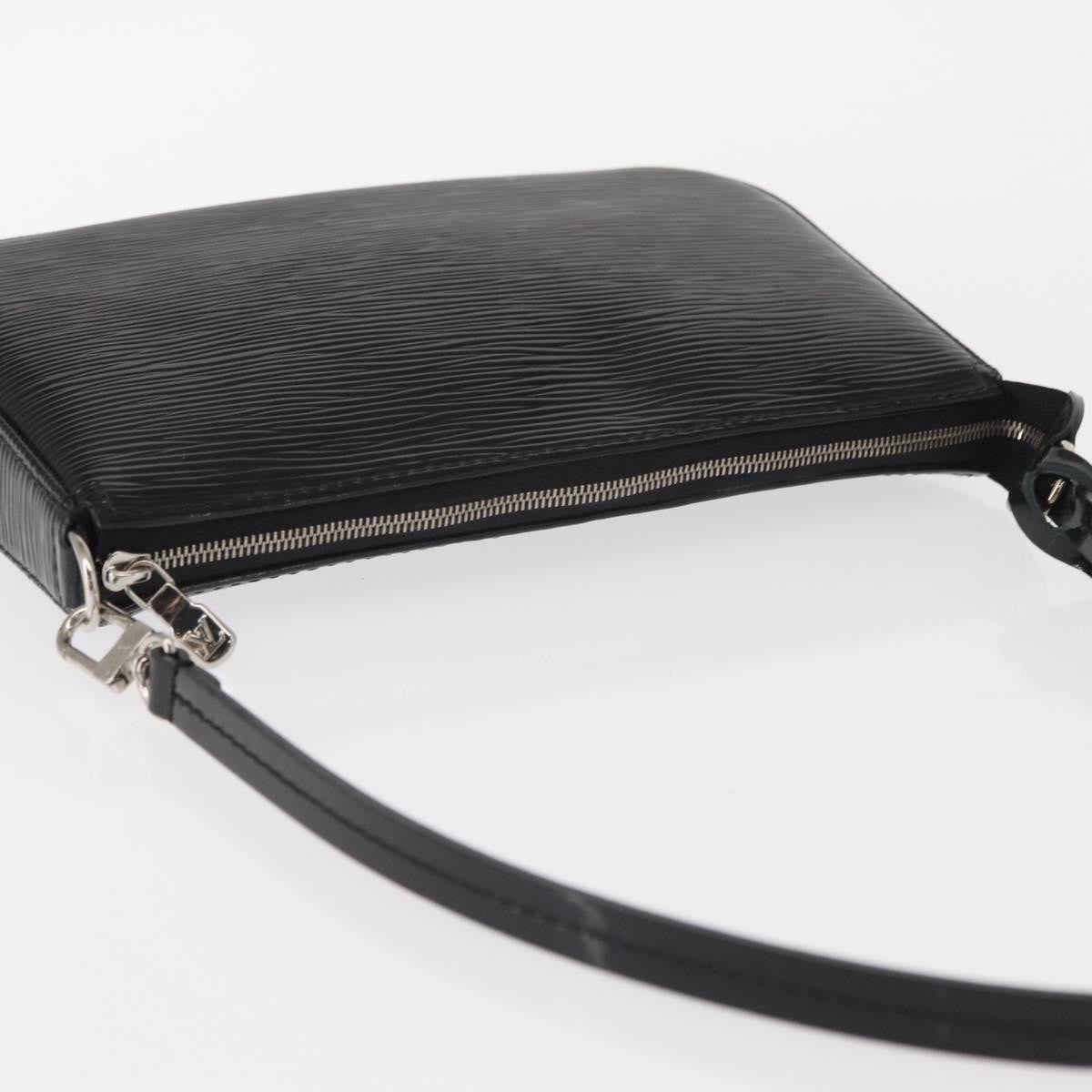 Louis Vuitton Pochette Accessoires NM Electric Epi Leather, BLACK, LEATHER, Clutche & pouche