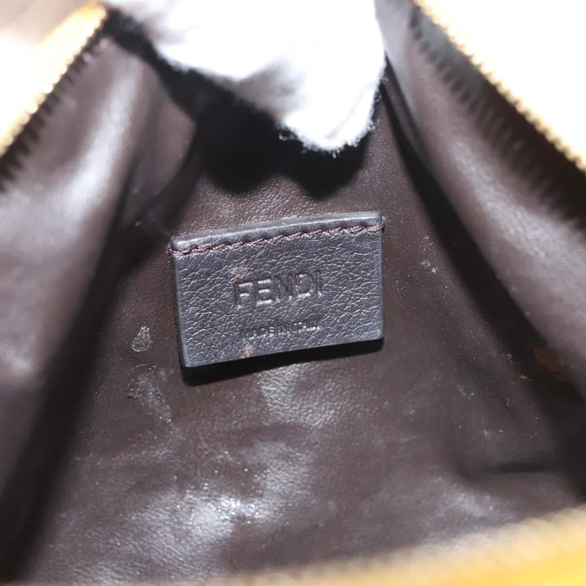 Fendi Vintage Toiletry Pouch Nylon, YELLOW, NYLON, Clutche & pouche