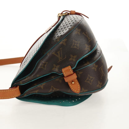 Louis Vuitton Flore Saumur Handbag Perforated Monogram Canvas, BROWN, CANVAS, Shoulder bag