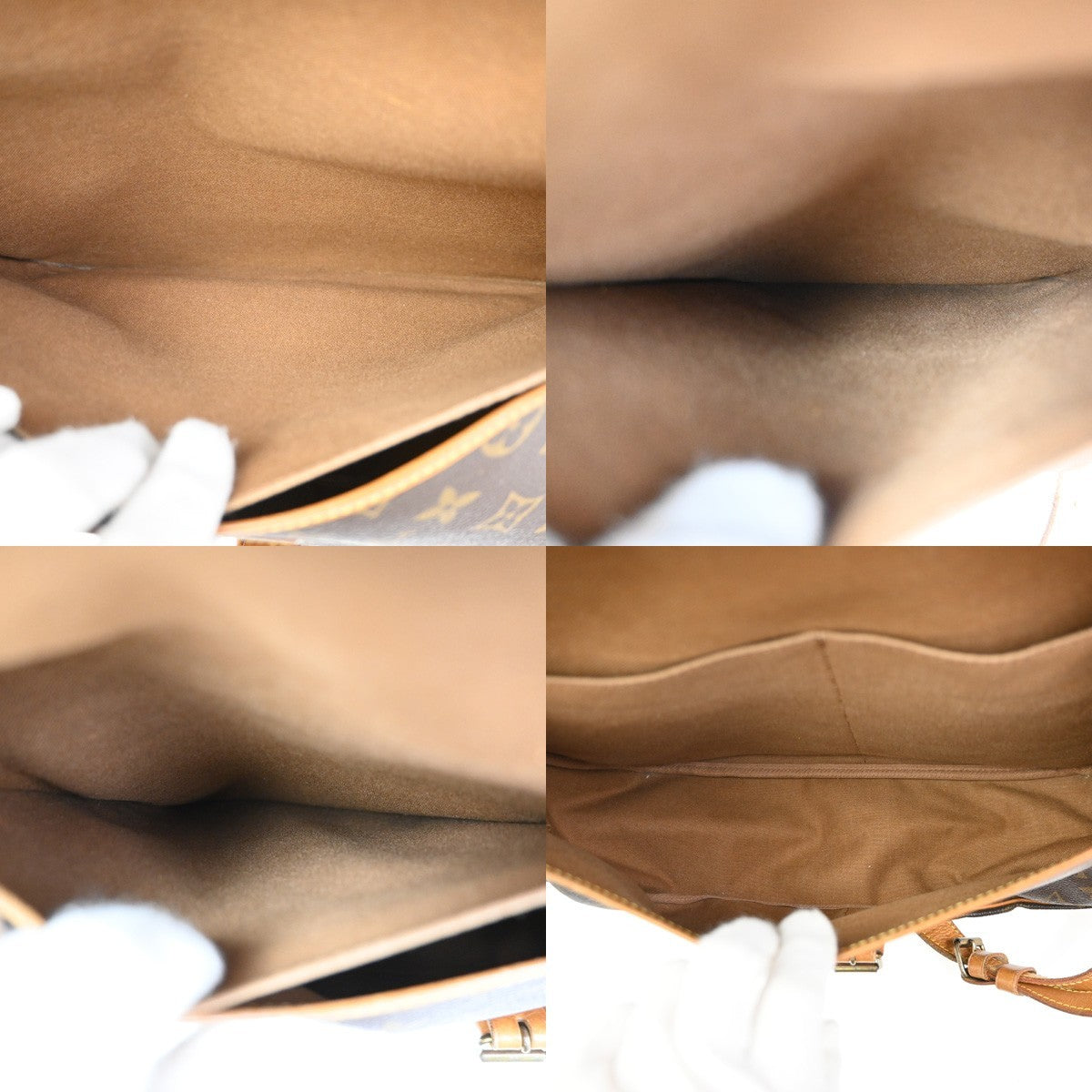 Louis Vuitton Saumur Handbag Monogram Canvas, BROWN, CANVAS, Shoulder bag