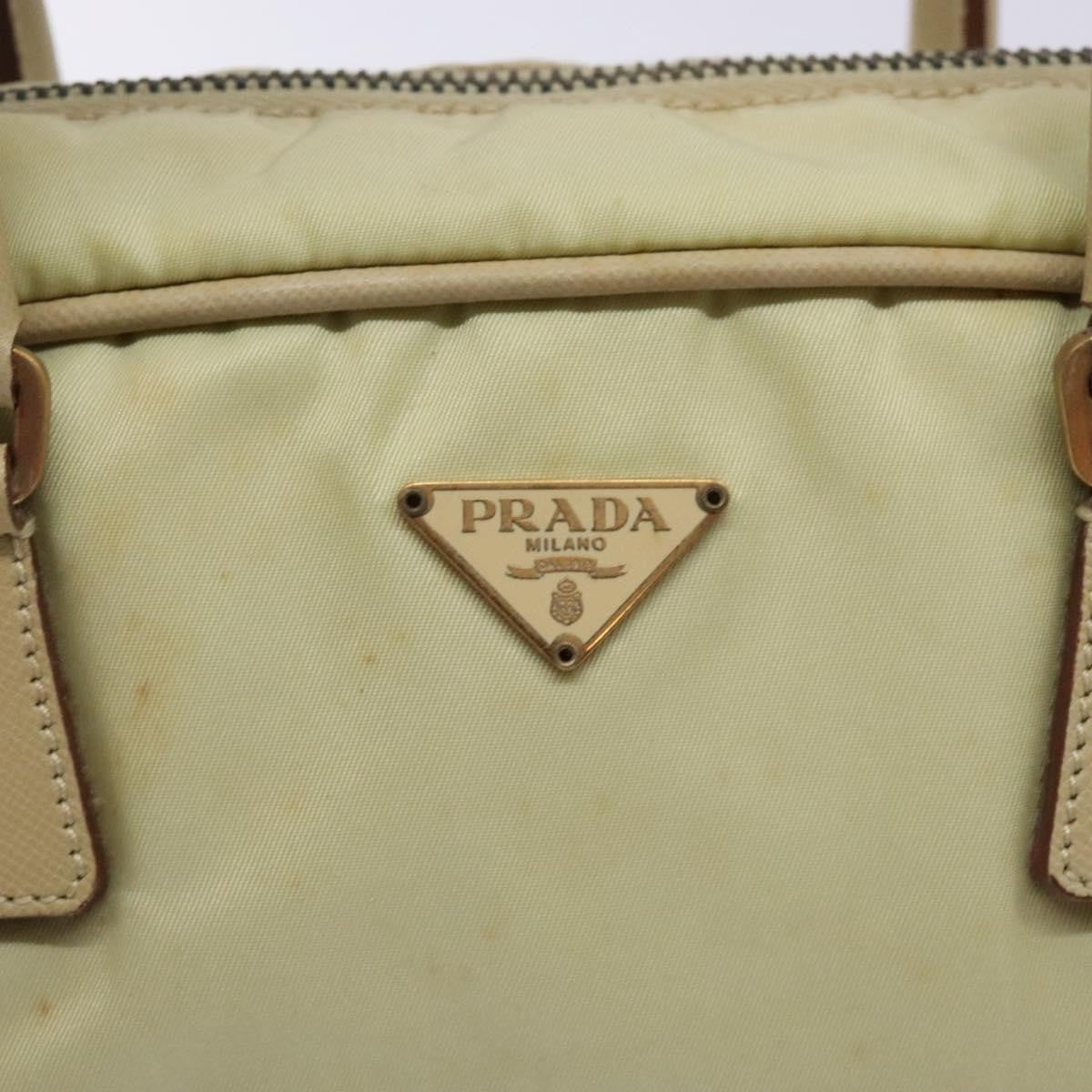 Prada Vintage Zip Handbag Tessuto, BEIGE, NYLON, Handbag