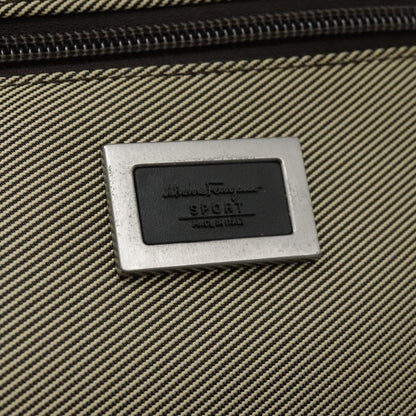 Salvatore Ferragamo Boston Bag Leather, BEIGE, CANVAS, Travel bag