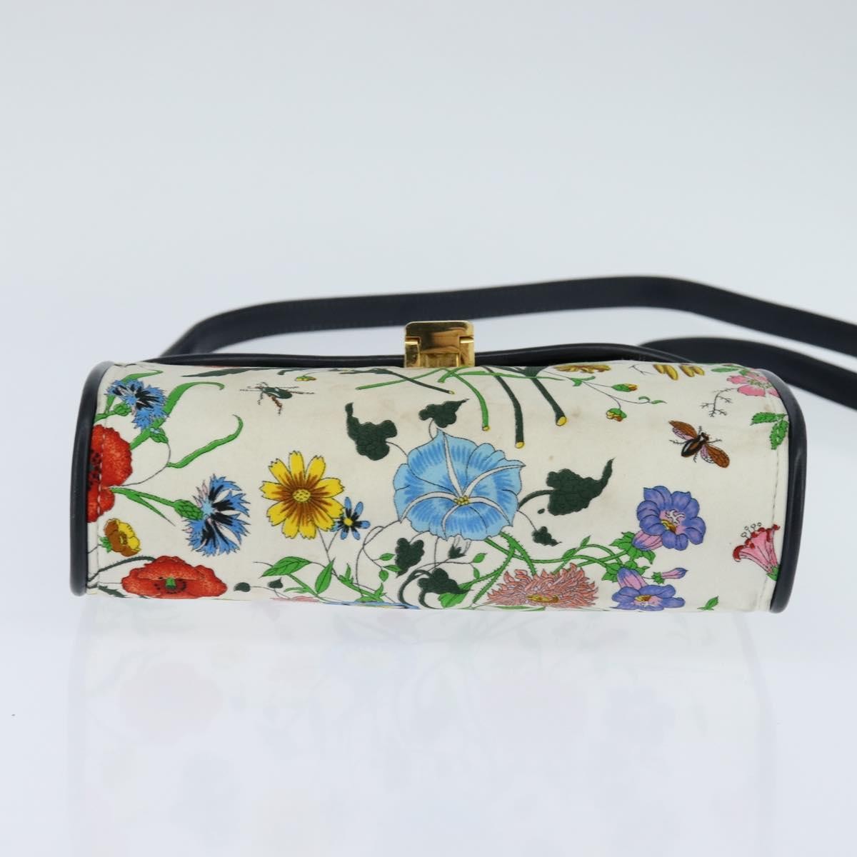Gucci Vintage Flap Crossbody Bag GG Coated Canvas and Leather, MULTICOLOUR, CANVAS, Shoulder bag