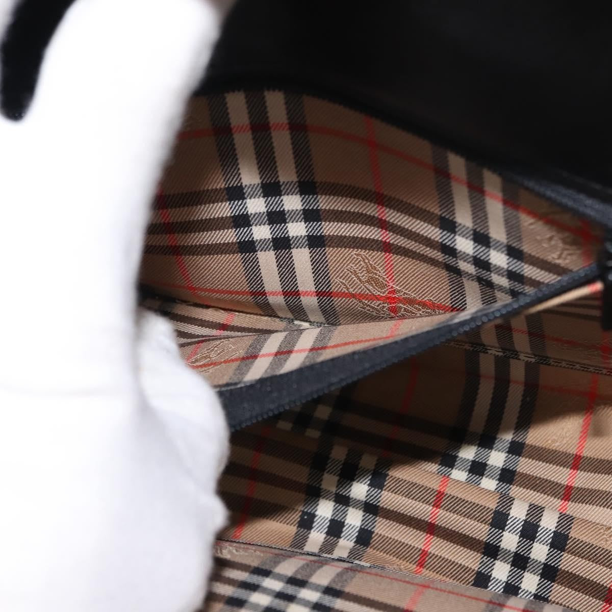 Burberry Vintage Handbag Leather, BLACK, LEATHER, Handbag