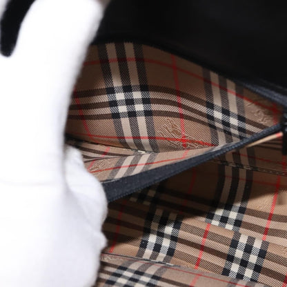 Burberry Vintage Handbag Leather, BLACK, LEATHER, Handbag