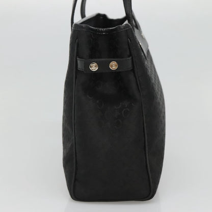 Celine Macadam Handbag Macadam with leather, BLACK, CANVAS, Handbag
