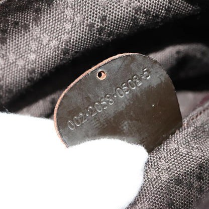 Gucci Vintage Bamboo Handle Bag Nylon, BROWN, NYLON, Handbag