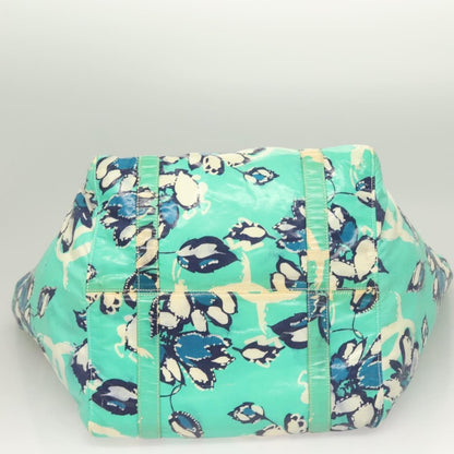 Chanel Vintage Floral Tote Nylon, GREEN, NYLON, Tote bag