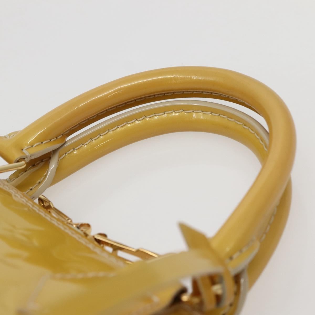 Louis Vuitton Alma Handbag Monogram Vernis, YELLOW, PATENT_LEATHER, Handbag