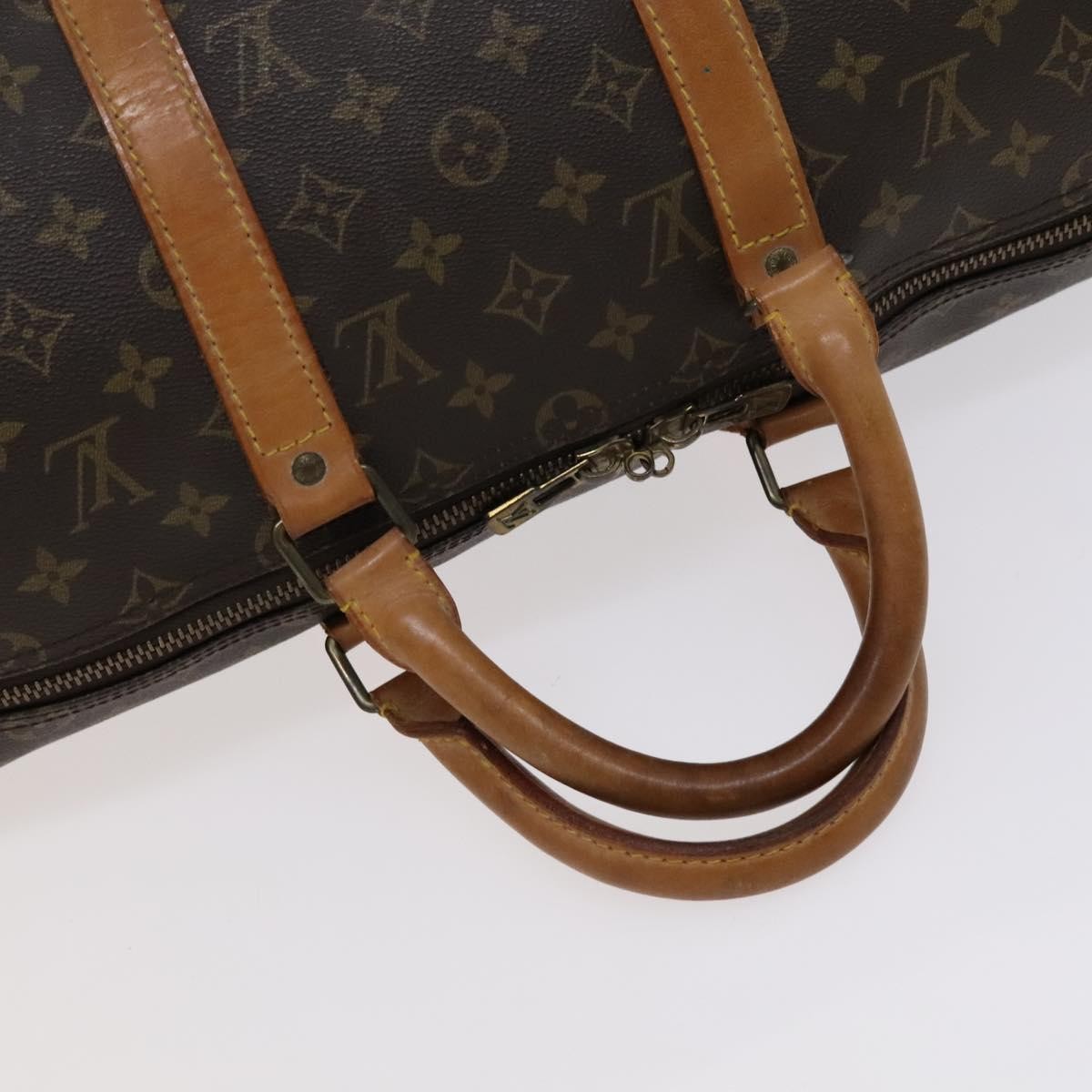 Louis Vuitton Keepall Bag Monogram Canvas, BROWN, CANVAS, Travel bag